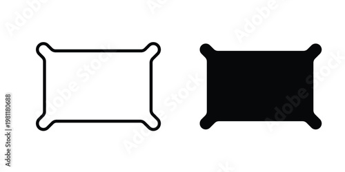 Pillow icon clip art collection. Editable stroke icons