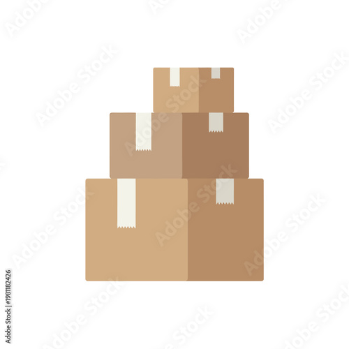 Isometric Style Castle Structure Made From Brown Blocks