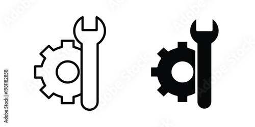 Repair icon clip art collection. Editable stroke icons