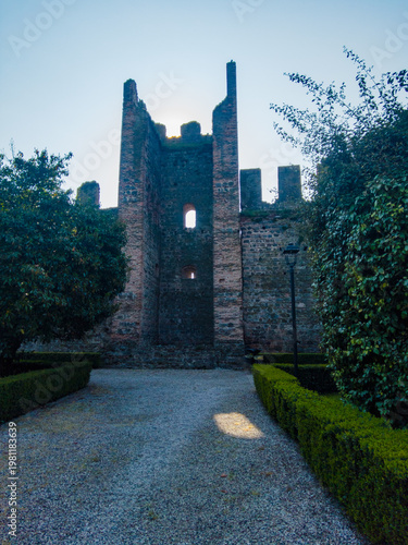 Exploring Este Castle in Padua, Italy during a sunny day with clear skies