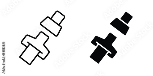 Seat Belt icon clip art collection. Editable stroke icons