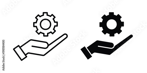 Service icon clip art collection. Editable stroke icons