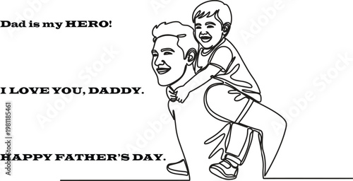 A child's adoration a heartwarming father's day drawing expressing love and hero worship