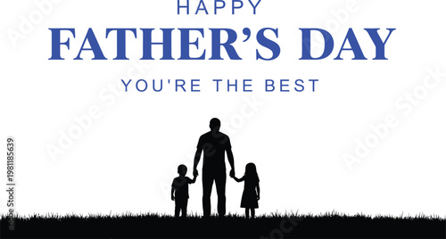Happy father's day silhouette a heartwarming tribute to dads and family
