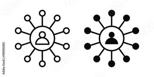 Stakeholders icon clip art collection. Editable stroke icons
