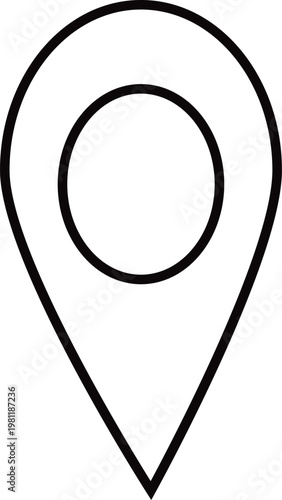 Location pin icon, map marker navigation symbol pack, GPS pointer sign, place locator icons, geotag positioning elements, outline solid flat design vector