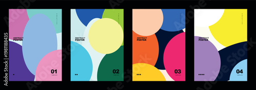 Abstract Creative Blob Poster Template Set Vector for Modern Branding Social Media Marketing Cover Design