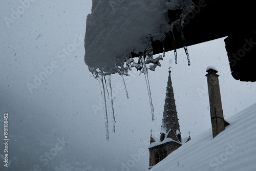 Snowshoeing in the Clarée valley in winter - France