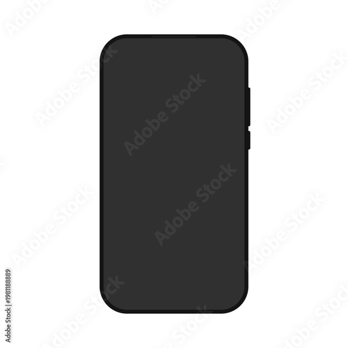 clean mobile phone illustration for digital user interface design presentation