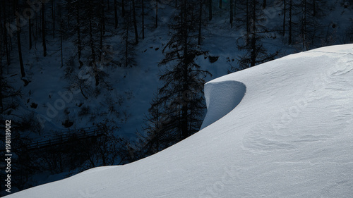 Snowshoeing in the Clarée valley in winter - France