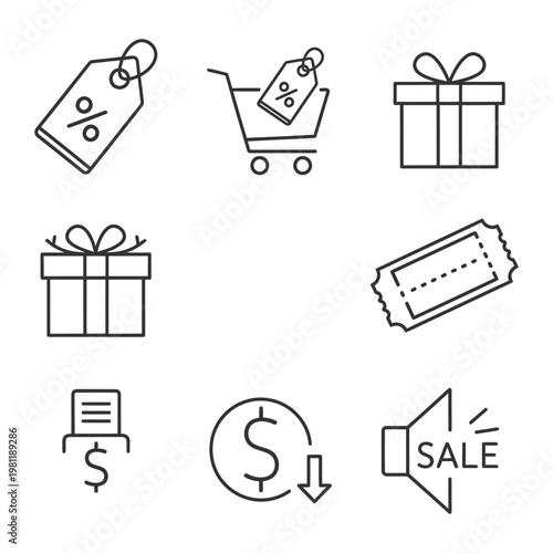 Shopping and sales discount e-commerce line