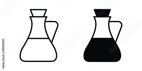 Vinegar icon clip art collection. Editable stroke icons