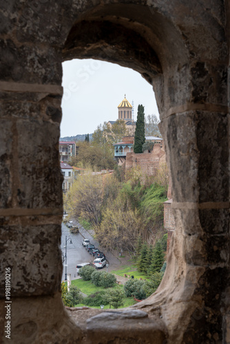 View of Old Tbilisi, showing the Palace of Queen Darejani and the Trinity Cathedral