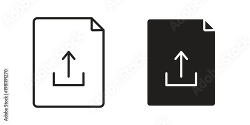 File upload icon for mobile application, button and website design.