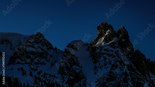 Snowshoeing in the Clarée valley in winter - France