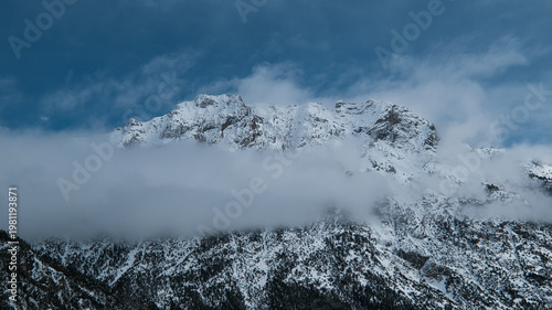 Snowshoeing in the Clarée valley in winter - France
