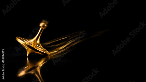 Luxury polished aged gold and dark reflective studio strategic pause concept, financial stability, business hiatus and market reflection background with large copy space