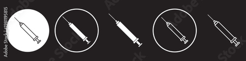 Syringe icon logo design. injection sign and symbol. vaccine icon.