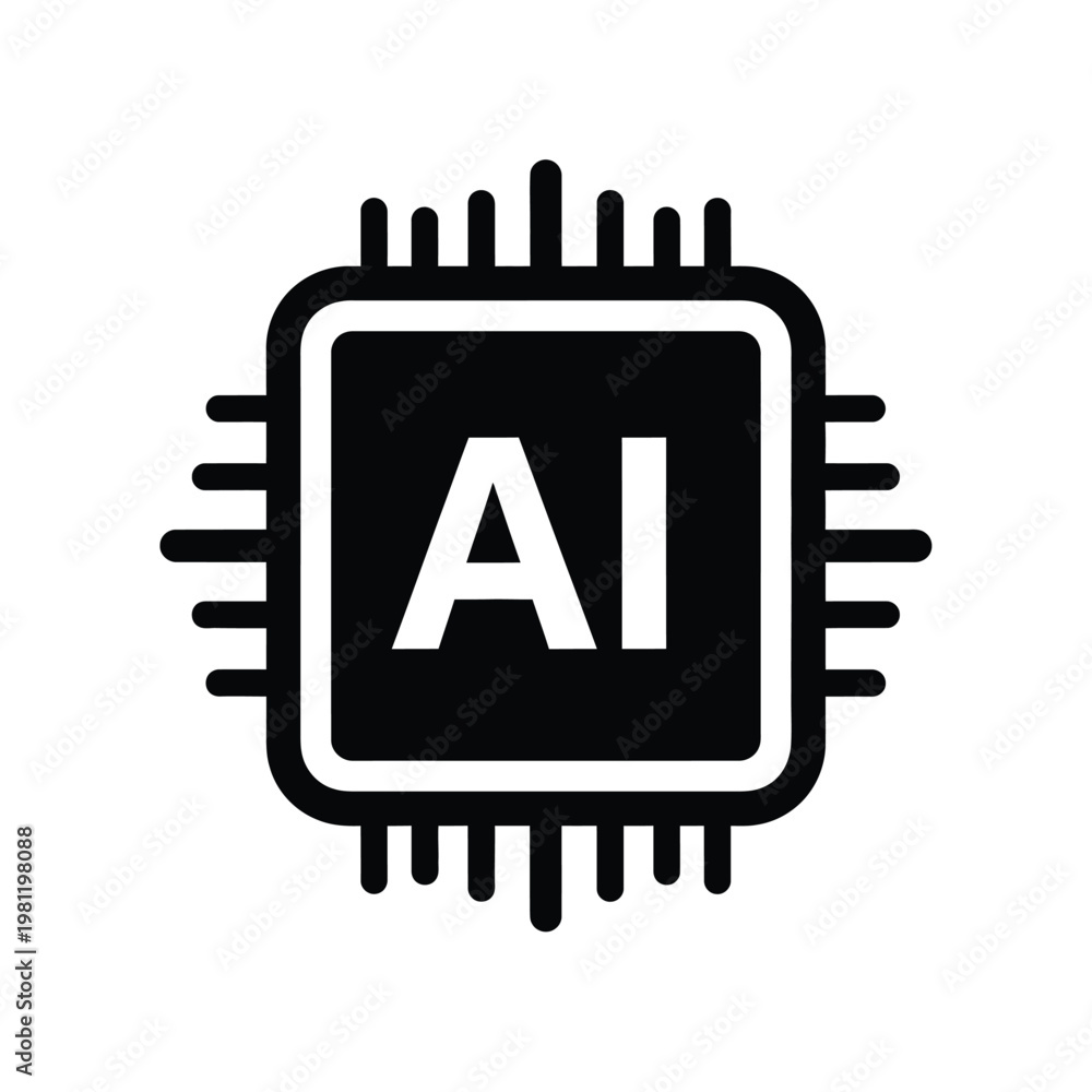 Ταπετσαρία A black and white icon depicts a microchip with the letters ai prominently displ