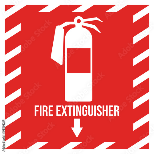 Fire extinguisher signage vector