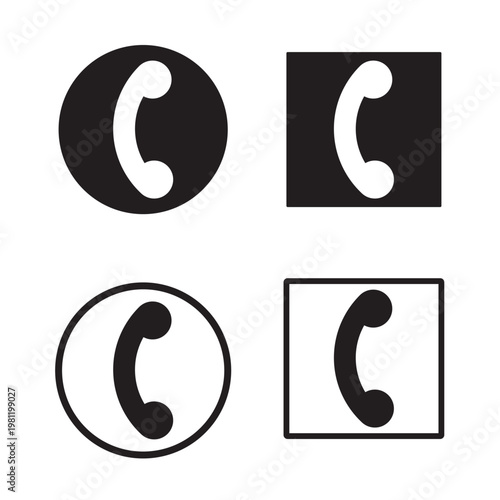 Call icon and Phone Icon, Communication icon, Contact icon,