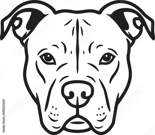 Great Dane Head Mascot for Protection and Guard Services.