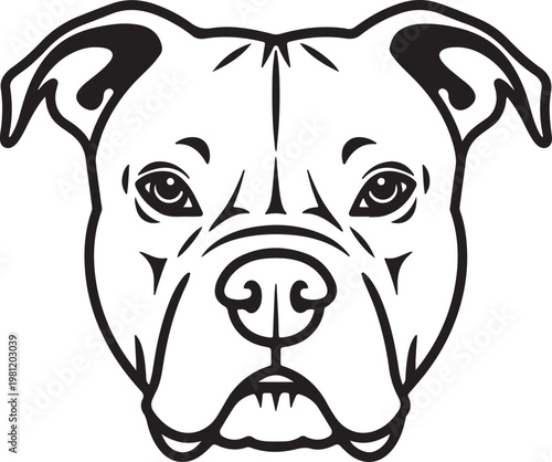 Symmetry Dog Head Logo for Professional Breeding Business