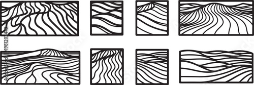 Zebra stripes in black and white patterns across different species Vector