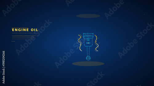 engine oil icon with drop and gear vector illustration