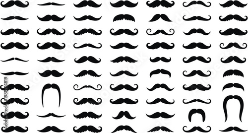 Vector graphic illustration of various retail storefronts and markets