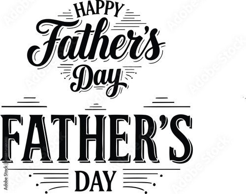 Festive father's day typography a vintage inspired calligraphic celebration of dad