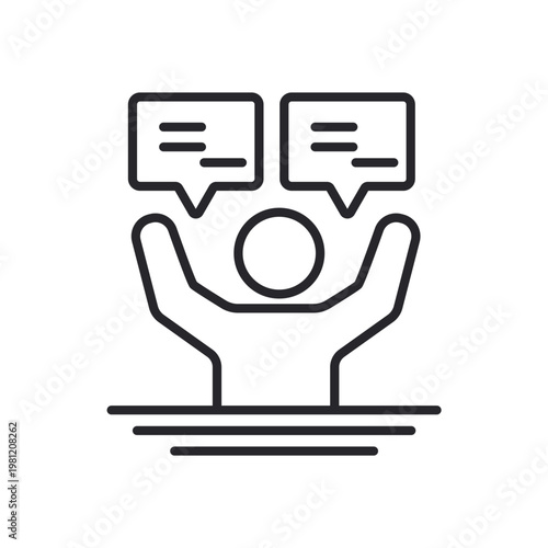 confidence icons outline and Flat Style,transparent background