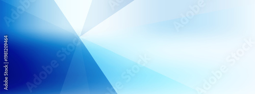 Abstract blue geometric vector banner with a sharp starburst focal point and crystalline faceted shapes. Modern prismatic tech background template.