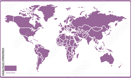 World Map Vector Minimal Clean Business Template