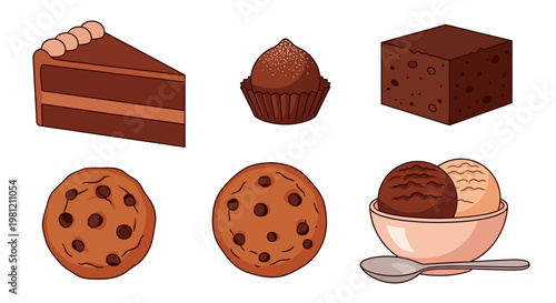 A delicious gourmet set of dark and white chocolate candies featuring tasty praline snacks and cocoa bars isolated on a sweet dessert platter