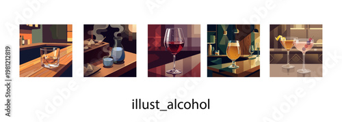 飲み屋とお酒_イラスト素材