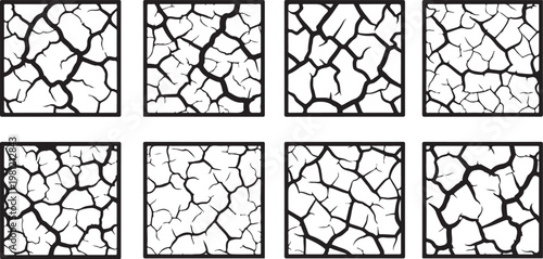 Geometric patterns with intersecting lines forming various shapes Vector