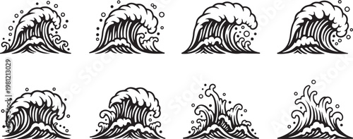 Line art sketches of zebras in various dynamic poses Vector