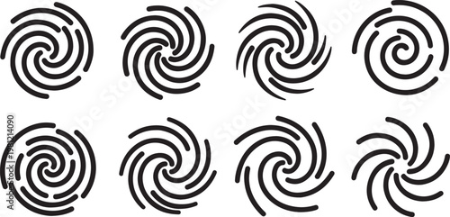 Elegant monogram designs featuring interconnected initials and flourishes Vector