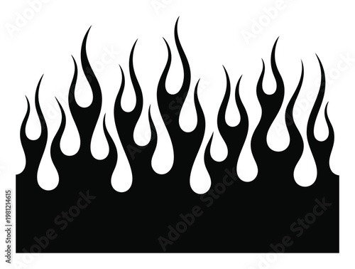 Black and White Flame Pattern