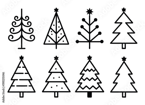 Collection of Stylized Christmas Tree