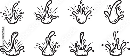 Elegant floral sketches with delicate petals and soft strokes Vector