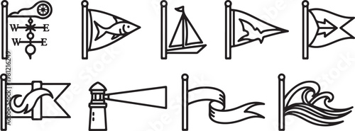 Illustrations of various simple machines and tools Vector
