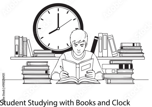 A tired businessman finds himself sleeping on a stack of books at his office desk, illustrating the exhausting balance of business work and continuous learning