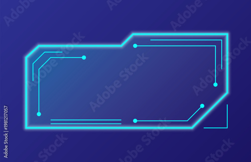 Vivid glowing lines and frames bring energy to a structured digital interface.