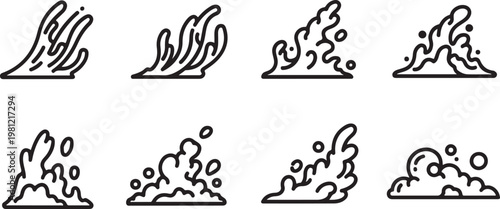 Hand-drawn sketches of various animal feet and paws Vector