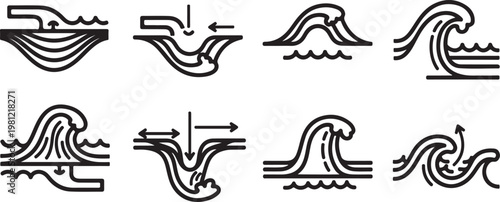 A collection of intricate black and white line drawings of animals and objects Vector