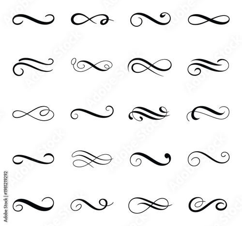 Collection of Swirls and Flourishes for