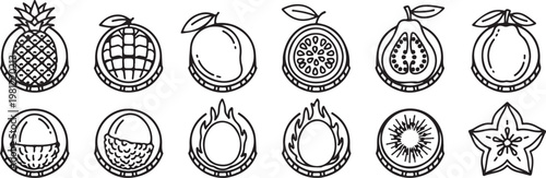 Diverse collection of bicycle wheel designs illustrated in black and white Vector