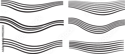 Parallel curves demonstrating geometric and mathematical relationships Vector